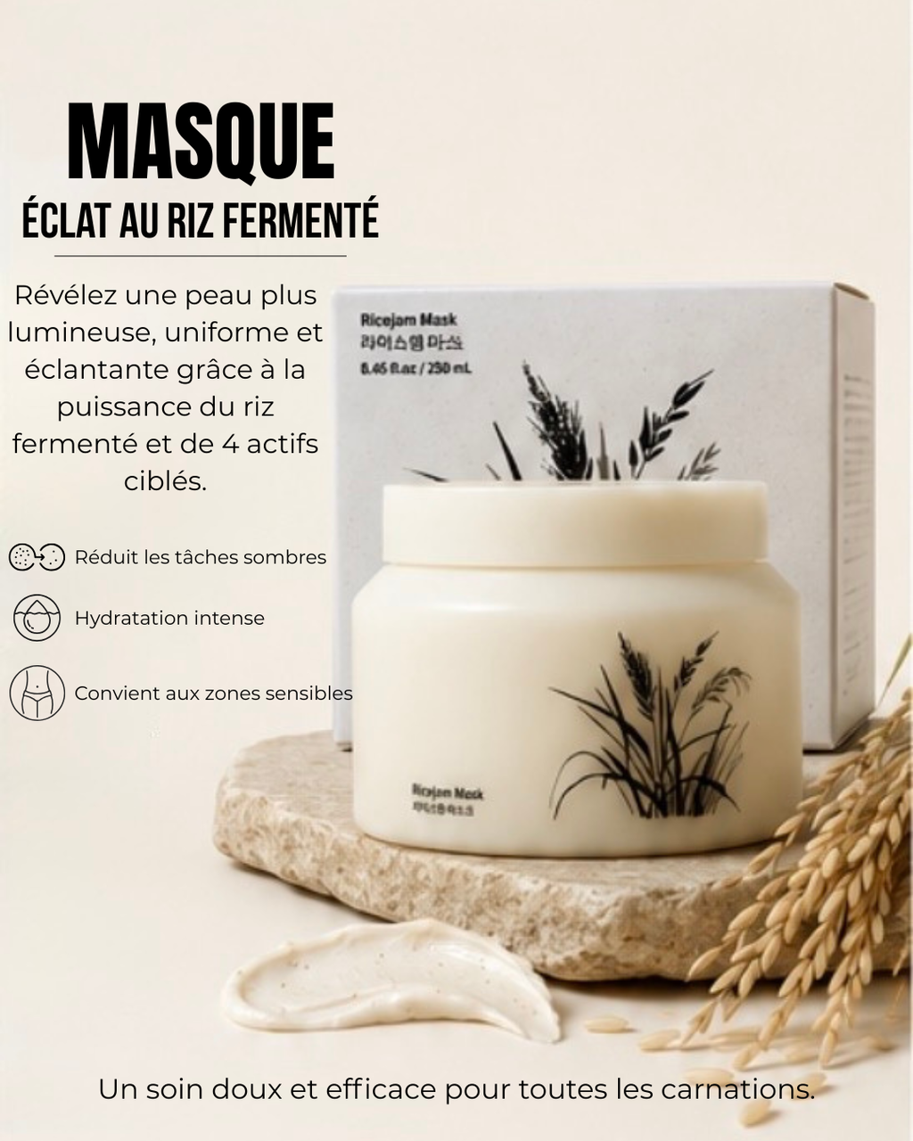 RICEGLOW™ - Masque éclat Corps au Riz Fermenté